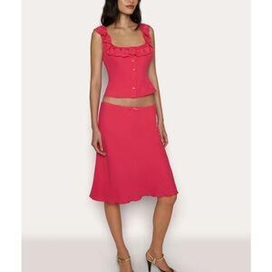 Danielle Guizio Pink Paloma Top XXS